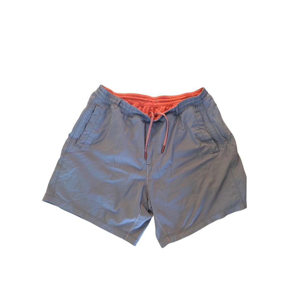 Birddogs Boom XL Classic Men’s Gray Lined Athletic Shorts Drawstring Orange